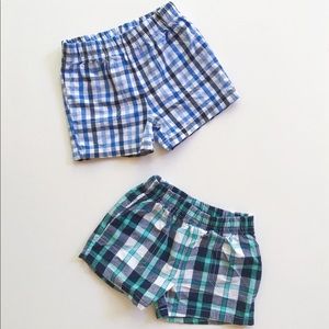 Carter's (2 Pairs) Plaid Cotton Shorts Bundle
